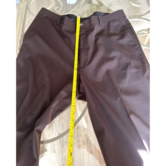 Claiborne Mens Dark Brown Dress Pants 38 Polyester & Rayon Blend - Picture 4 of 6